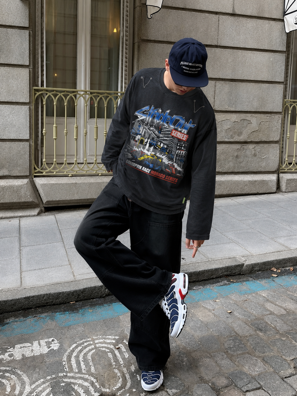 Full sleeve Oversized Black washed