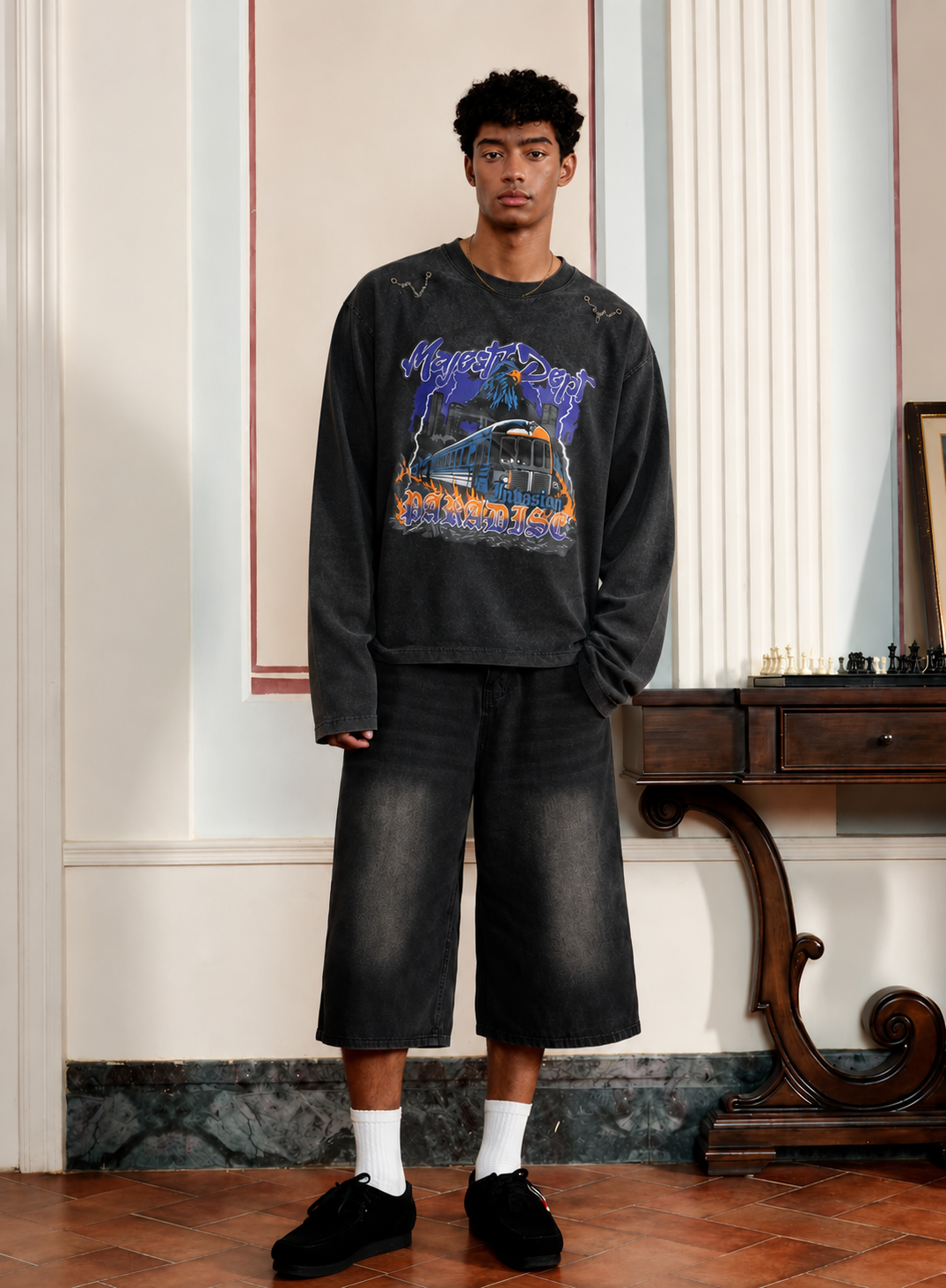 Full sleeve Oversized Black washed