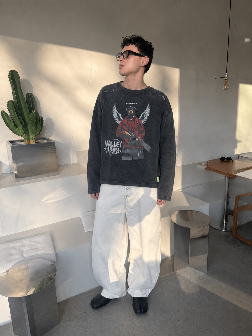 Full sleeve Oversized Black washed