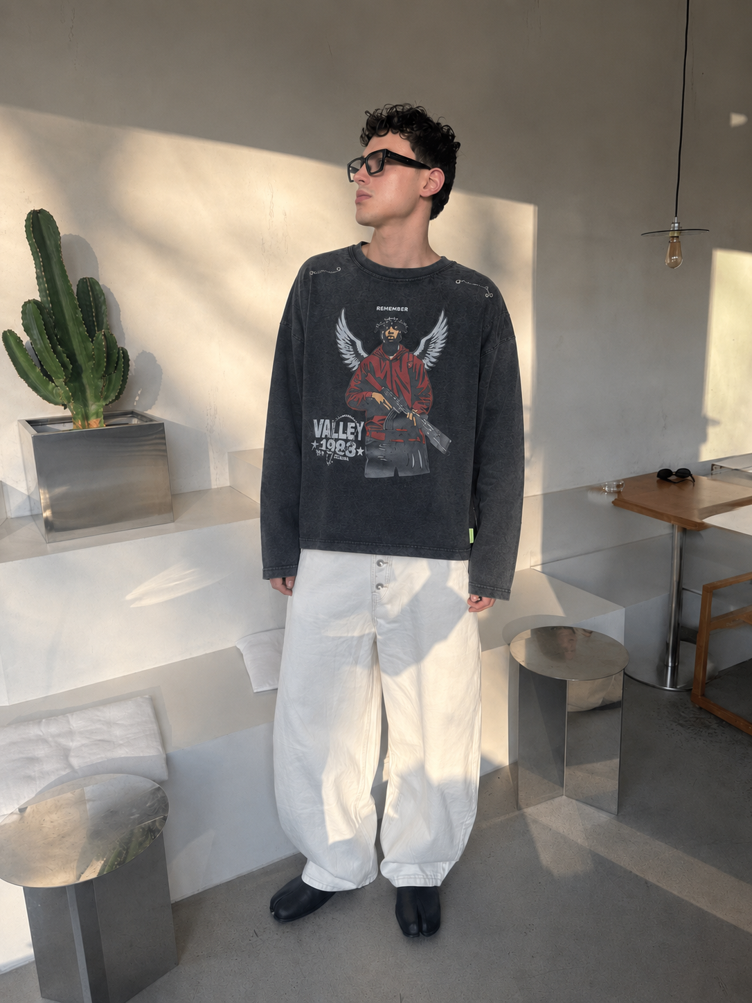 Full sleeve Oversized Black washed